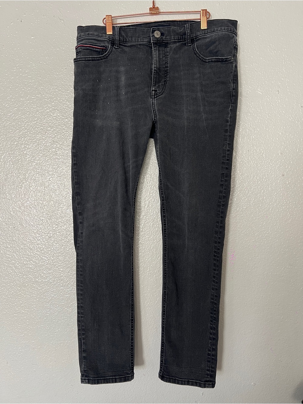 Tommy Hilfiger Black Slim Straight Jeans